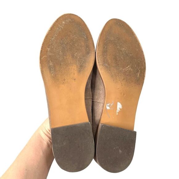 Levity suede Carla loafers flats Sz 6.5 neutral brown very soft - Picture 6 of 7